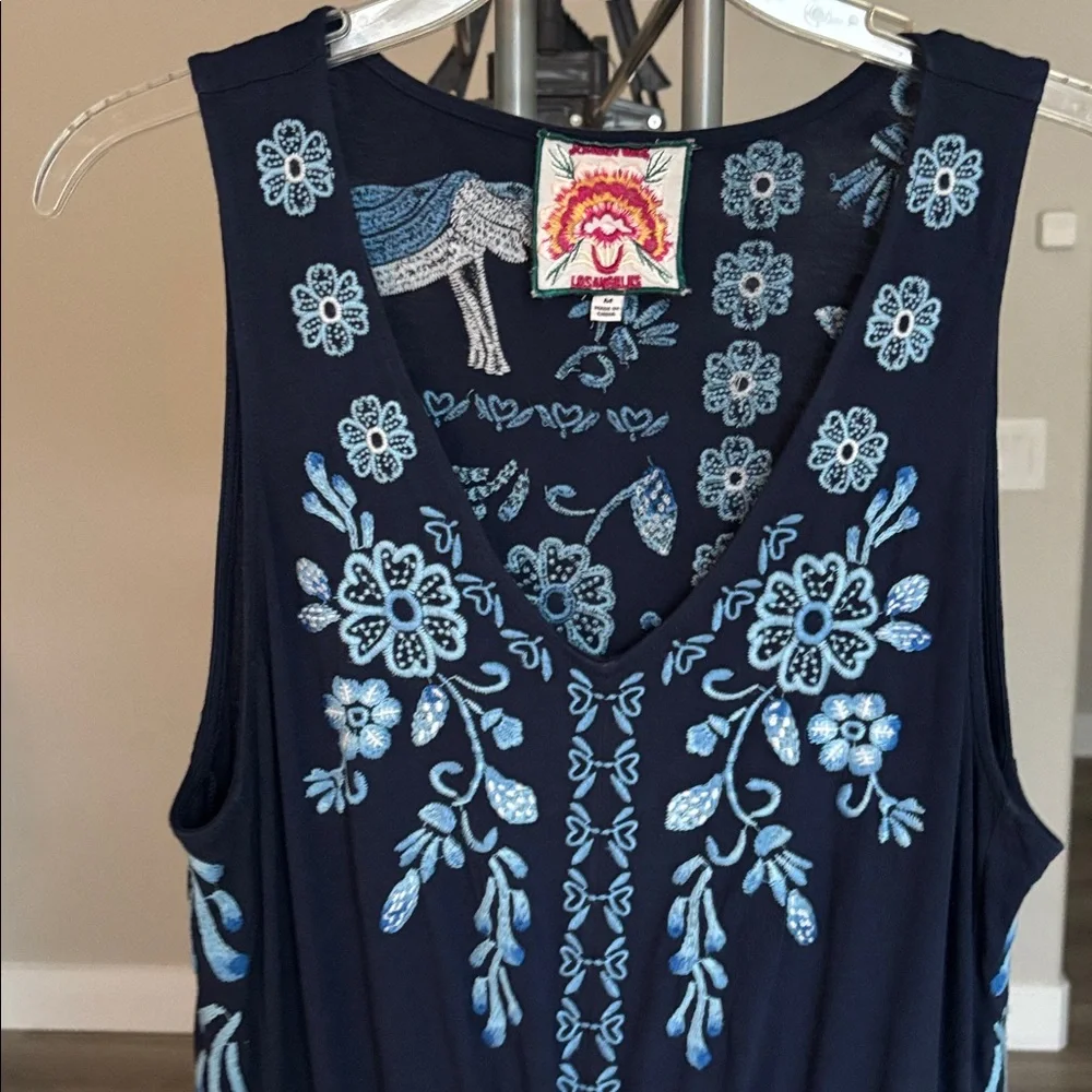 Johnny Was V-Neck Drawstring Knit Dress (Size M) - Picture 11 of 14